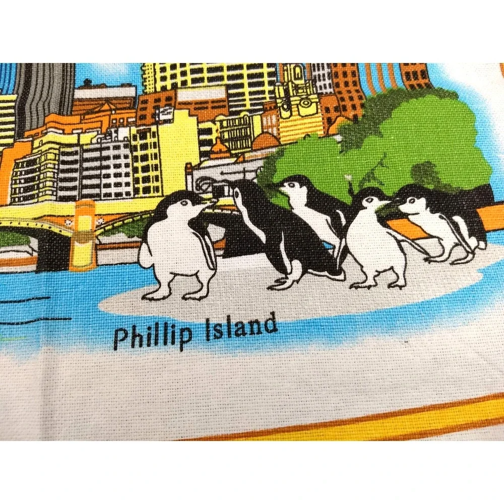 Kitchen Tea Towel Lot of 3 Australia Souvenir 100% Cotton Map Flag Koala Bear
